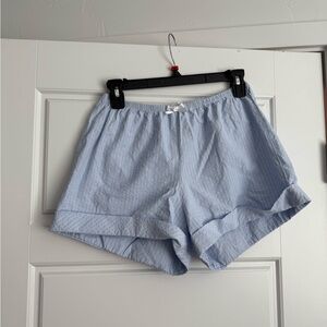 See You Monday High Waist Light Blue Shorts
